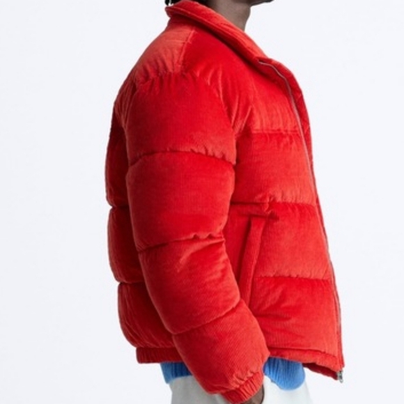 Zara DNWR Men's Puffer Casual Fall Winter Jacket Size XL Red - Picture 4 of 16